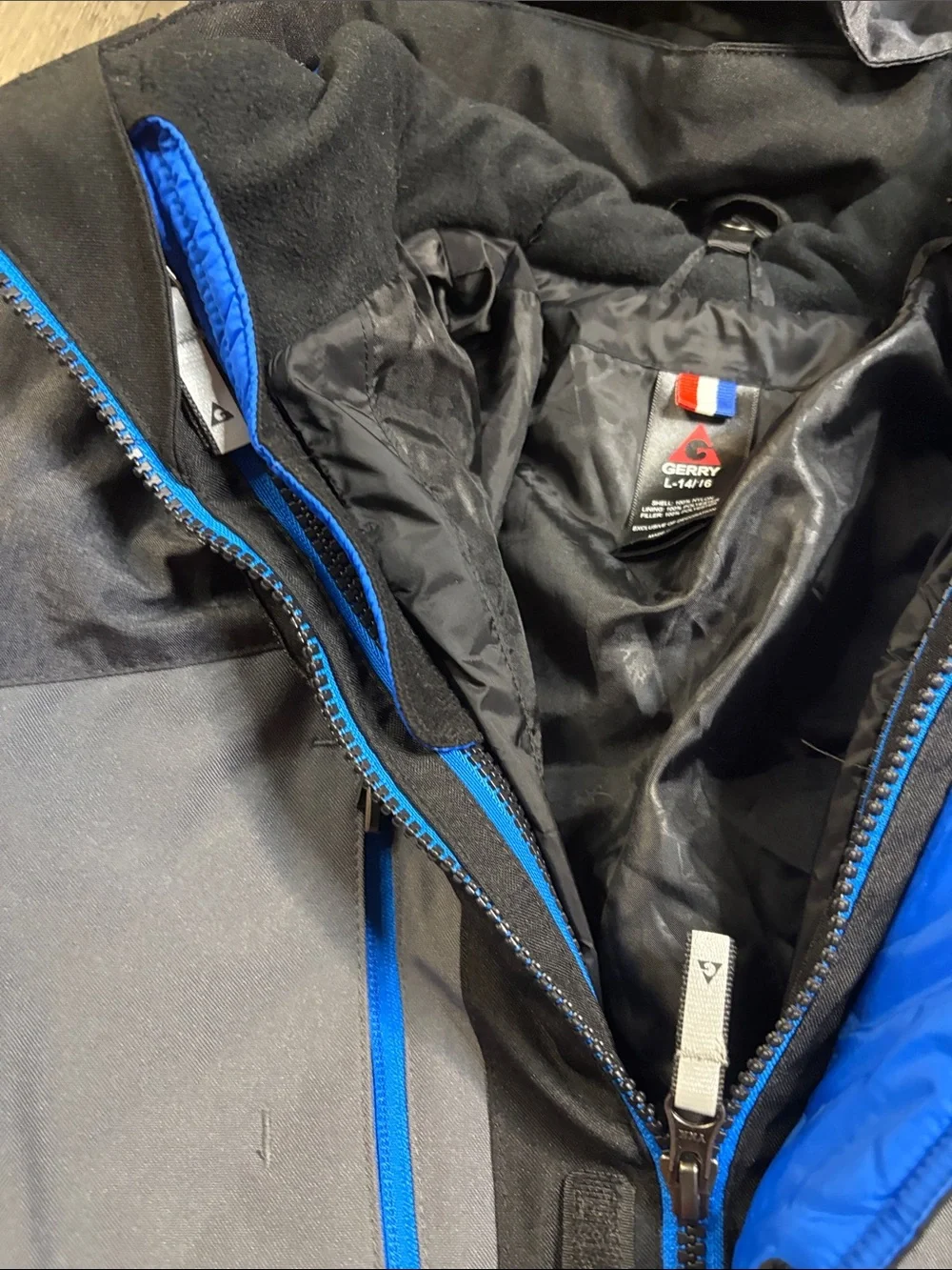 Gerry Weber Black, Gray & Blue Hooded Puffer Jacket